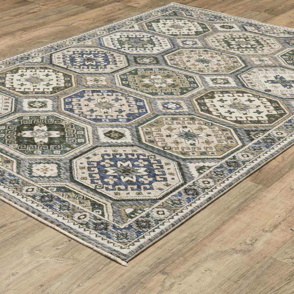 Oriental Weavers Hastings HA05H Ivory Rectangle Indoor Area Rug Medallion Pattern-