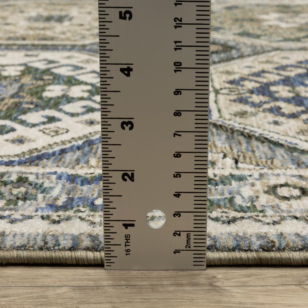 Oriental Weavers Hastings HA05H Ivory Rectangle Indoor Area Rug Medallion Pattern-