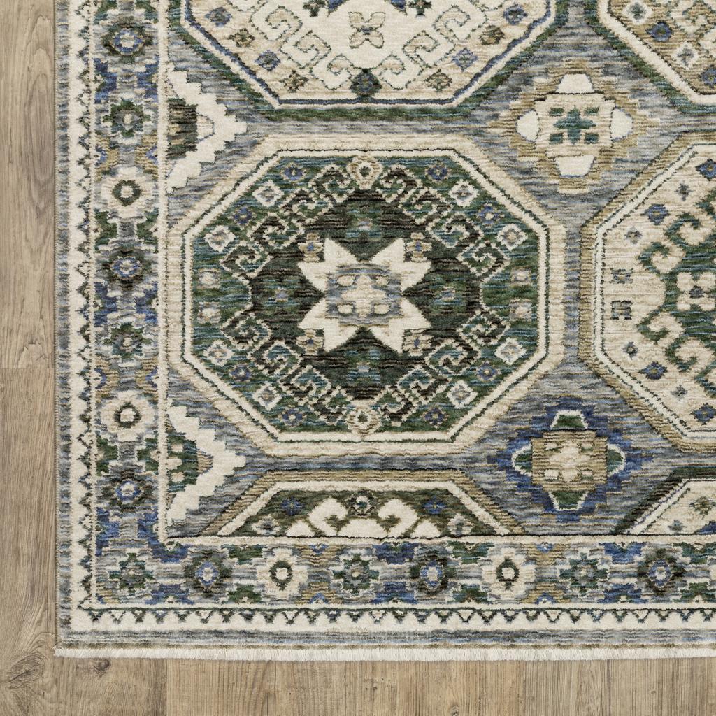 Oriental Weavers Hastings HA05H Ivory Rectangle Indoor Runner Medallion Pattern-