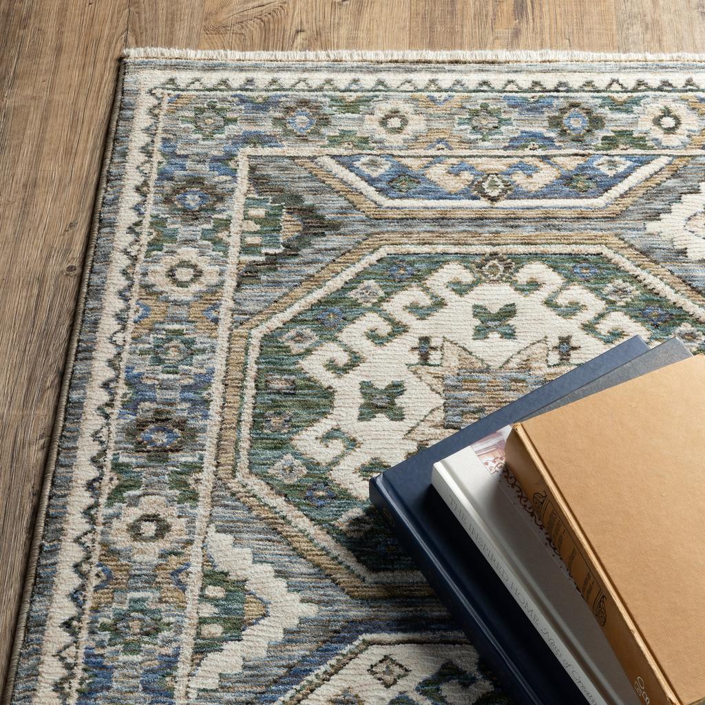 Oriental Weavers Hastings HA05H Ivory Rectangle Indoor Runner Medallion Pattern-