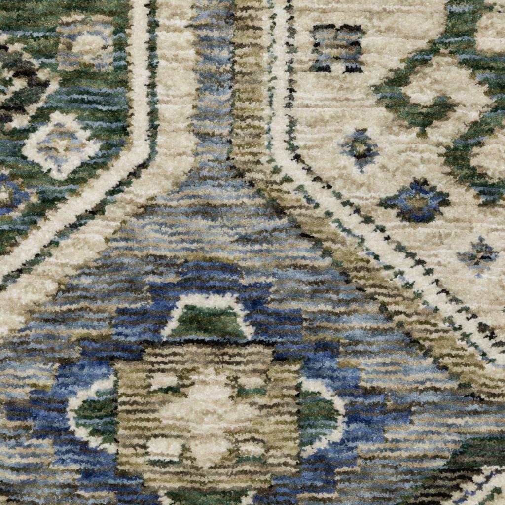 Oriental Weavers Hastings HA05H Ivory Rectangle Indoor Runner Medallion Pattern-