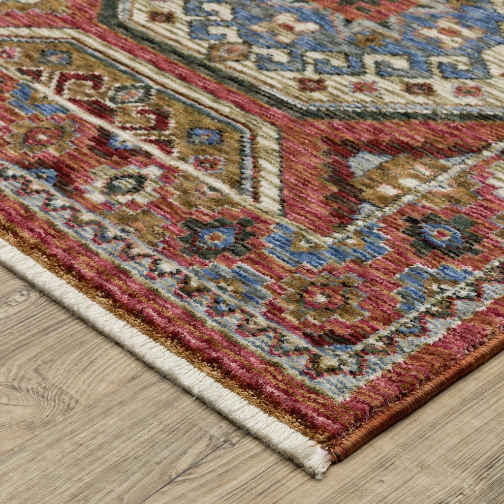 Oriental Weavers Hastings HA05R Pink Rectangle Indoor Area Rug Medallion Pattern-