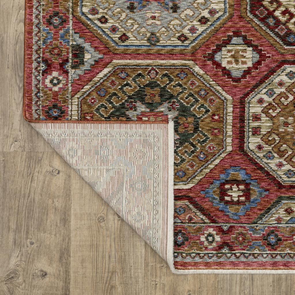 Oriental Weavers Hastings HA05R Pink Rectangle Indoor Area Rug Medallion Pattern-