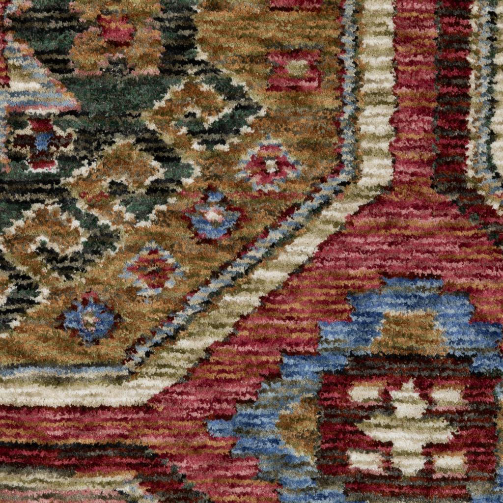 Oriental Weavers Hastings HA05R Pink Rectangle Indoor Area Rug Medallion Pattern-