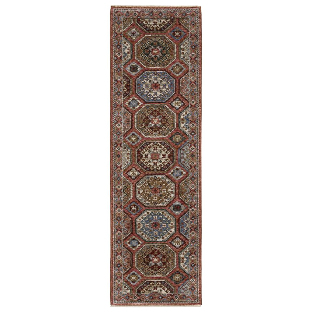 Oriental Weavers Hastings HA05R Pink Rectangle Indoor Runner Medallion Pattern-