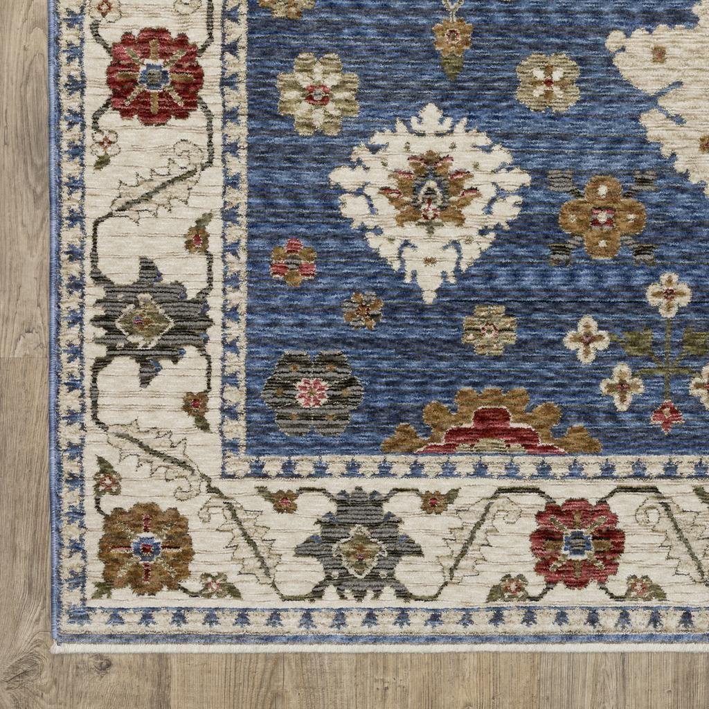 Oriental Weavers Hastings HA06Z Blue Rectangle Indoor Area Rug Floral Pattern-
