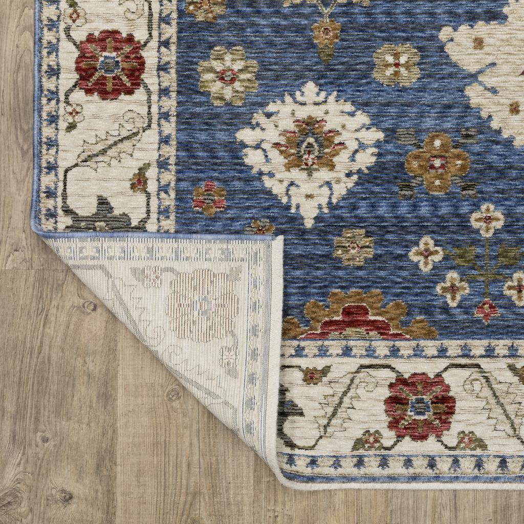 Oriental Weavers Hastings HA06Z Blue Rectangle Indoor Area Rug Floral Pattern-