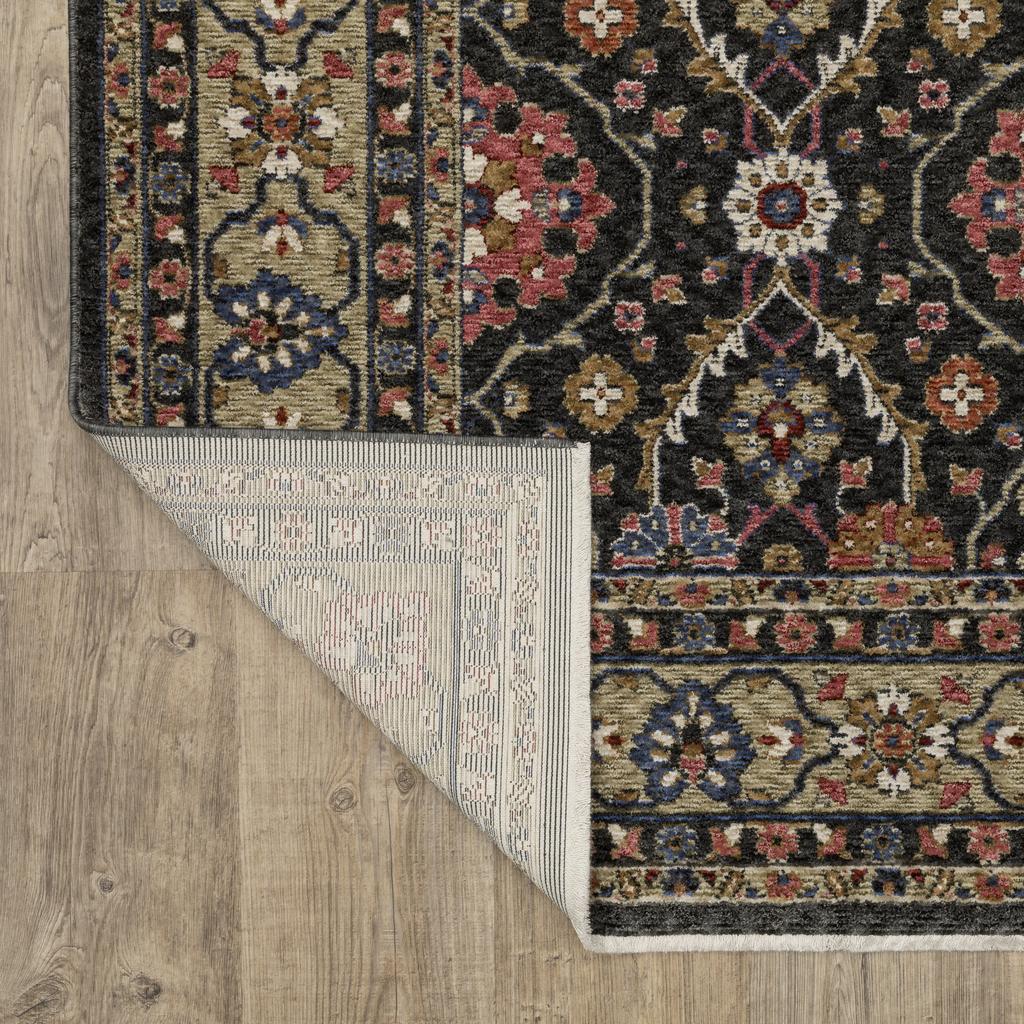 Oriental Weavers Hastings HA07D Charcoal Rectangle Indoor Area Rug Oriental Pattern-