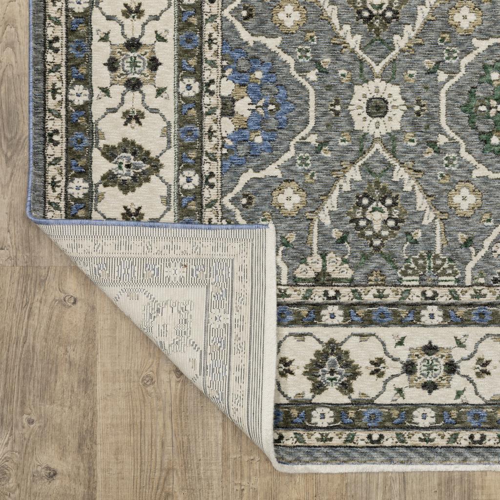 Oriental Weavers Hastings HA07H Blue Rectangle Indoor Runner Oriental Pattern-