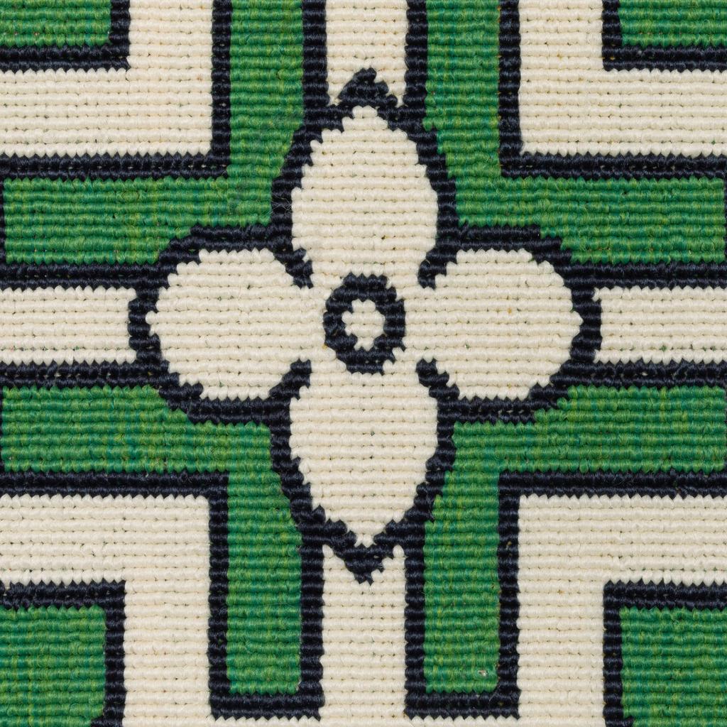 Oriental Weavers Havana HAV01 Ivory Rectangle Indoor/Outdoor Area Rug Geometric Pattern-