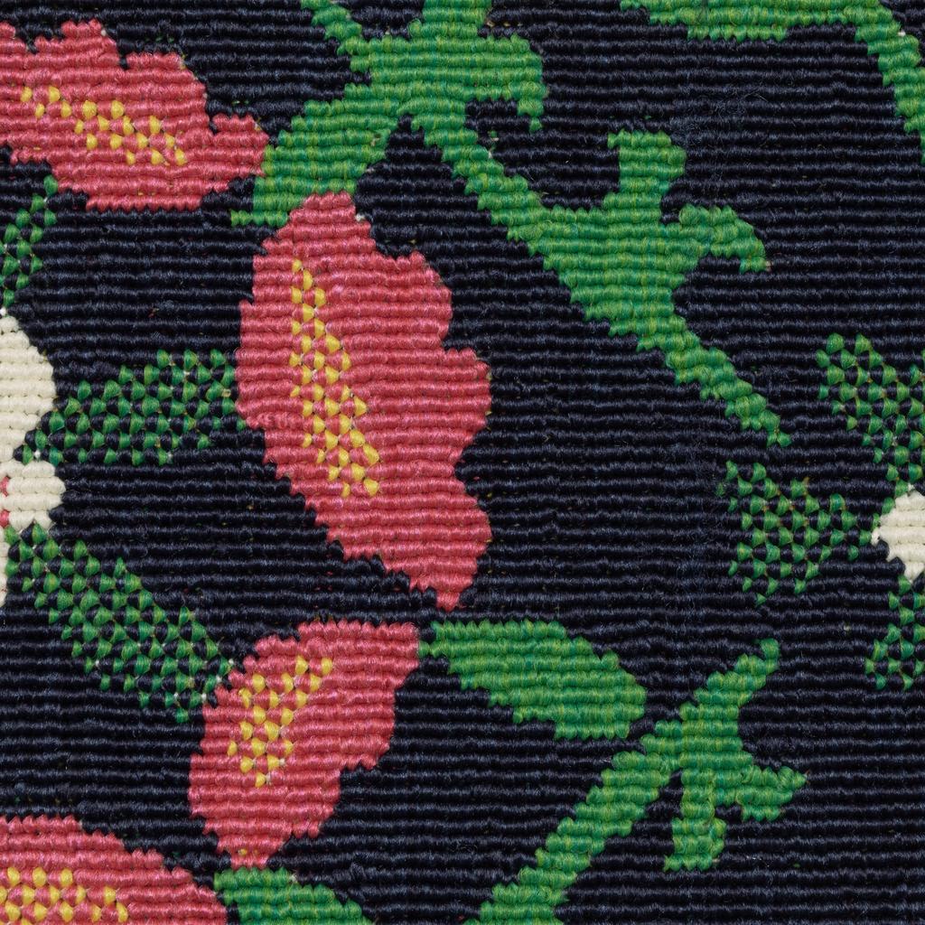 Oriental Weavers Havana HAV09 Navy Rectangle Indoor/Outdoor Runner Floral Pattern-