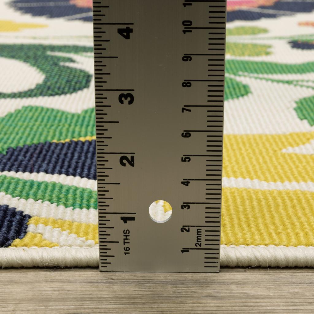 Oriental Weavers Havana HAV10 Ivory Rectangle Indoor/Outdoor Area Rug Botanical Pattern-