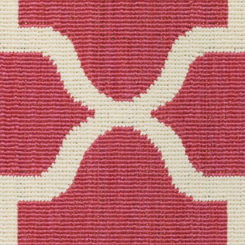 Oriental Weavers Havana HAV11 Pink Rectangle Indoor/Outdoor Area Rug Lattice Pattern-