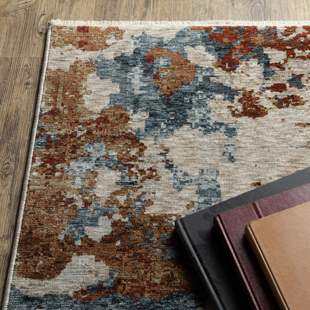 Oriental Weavers Hayden HAY01 Multicolor Rectangle Indoor Area Rug - Stain Resistant Abstract Rug-