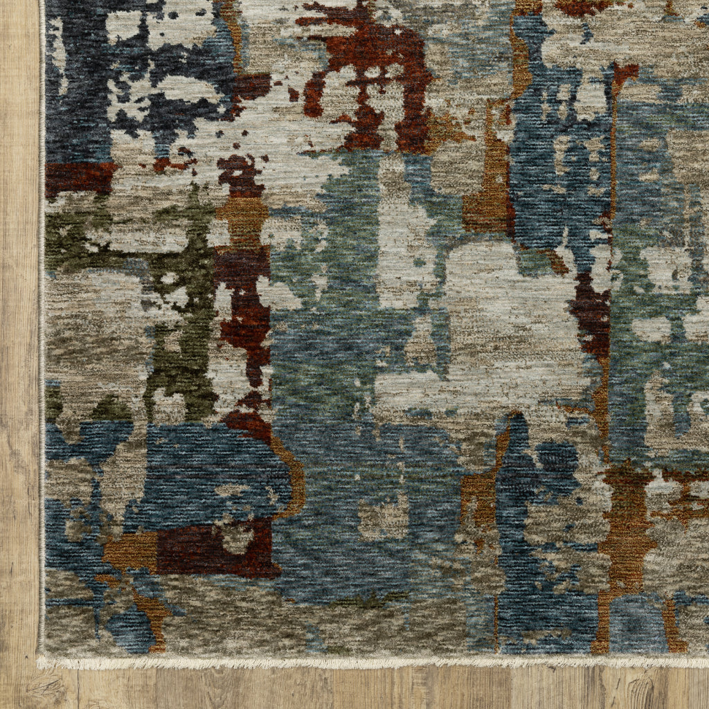 Oriental Weavers Hayden HAY02 Multicolor Rectangle Indoor Area Rug - Stain Resistant Abstract Rug-