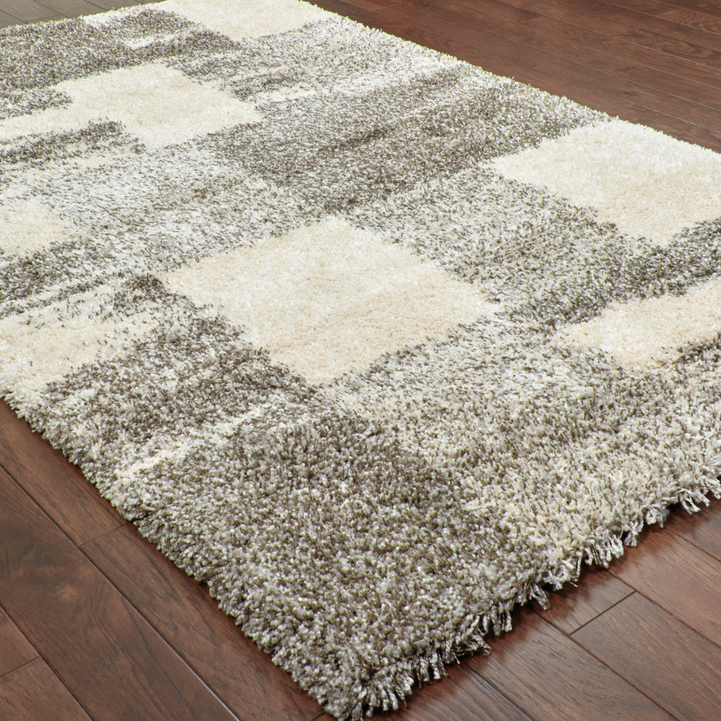 Oriental Weavers Henderson 5502H Multicolor Rectangle Indoor Area Rug - Luxurious Stain Resistant Shag Rug with Geometric Design-