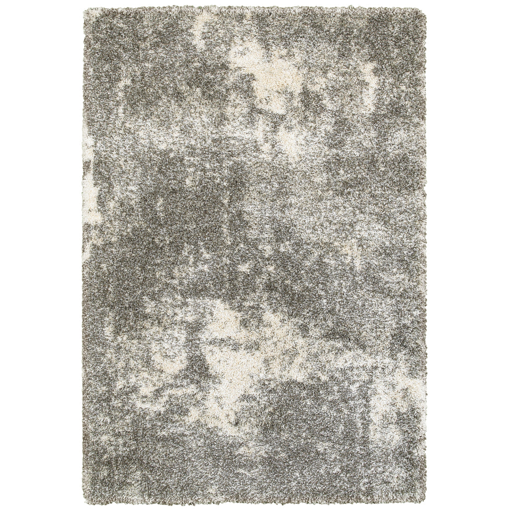 Oriental Weavers Henderson 5503H Gray Rectangle Indoor Area Rug - Luxurious Stain Resistant Shag Rug with Abstract Design-