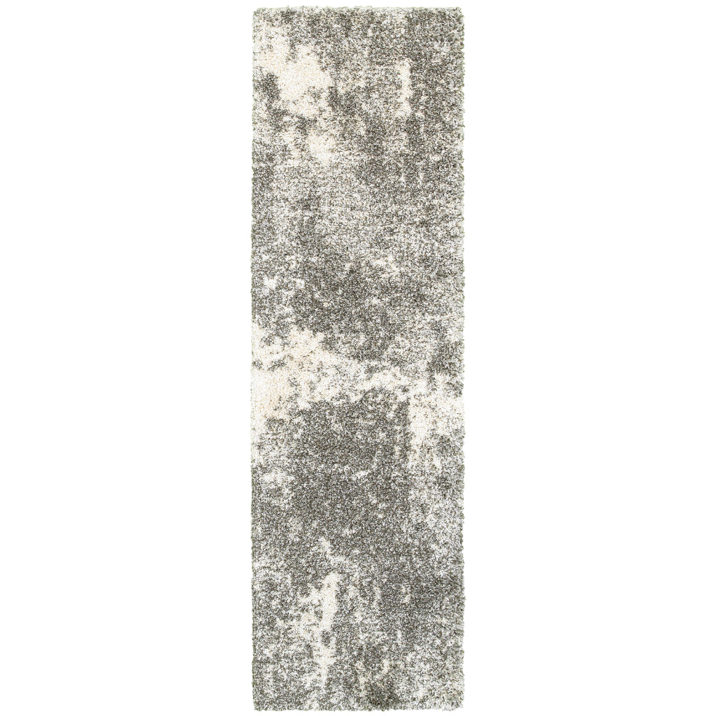 Oriental Weavers Henderson 5503H Gray Rectangle Indoor Runner - Luxurious Stain Resistant Shag Rug with Abstract Design-