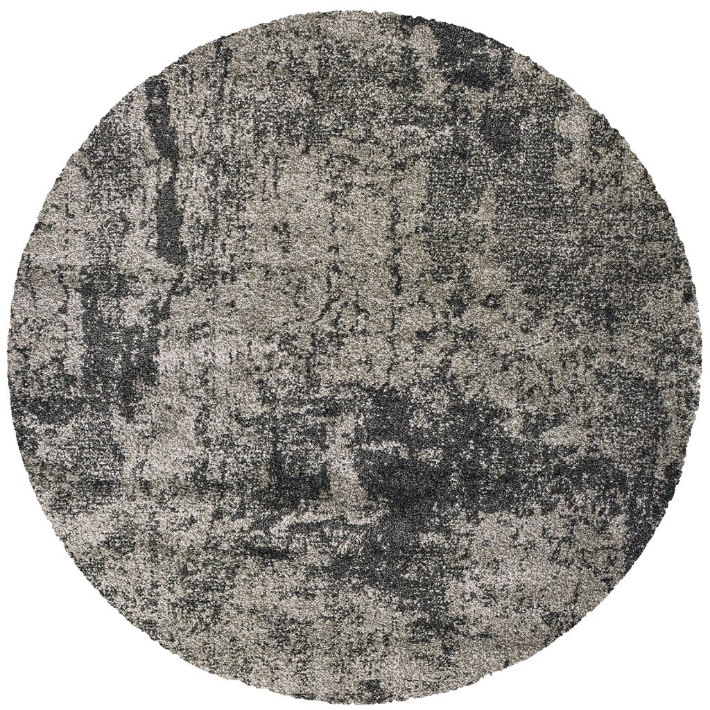Oriental Weavers Henderson 5503Z Multicolor Round Indoor Area Rug - Luxurious Stain Resistant Dining Room Shag Rug with Abstract Design-