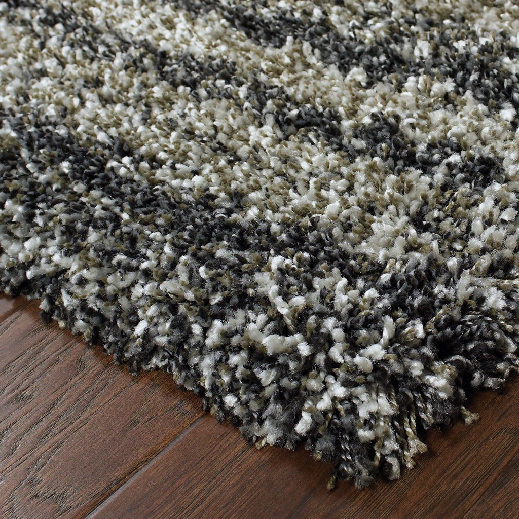 Oriental Weavers Henderson 5993E Multicolor Rectangle Indoor Area Rug - Luxurious Stain Resistant Shag Rug with Stripe Design-