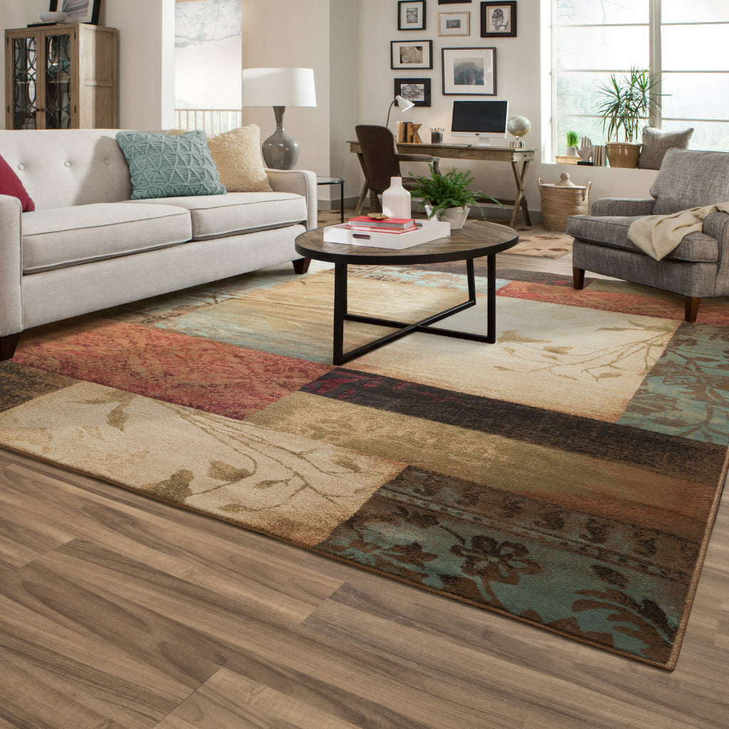 Oriental Weavers Hudson 040A1 Multicolor Rectangle Indoor Area Rug - Elegant Stain Resistant Geometric Rug-