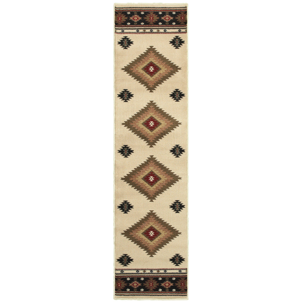 Oriental Weavers Hudson 087I1 Multicolor Rectangle Indoor Runner - Elegant Stain Resistant Tribal Style Rug-
