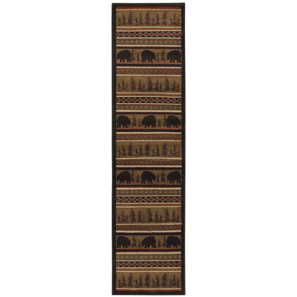 Oriental Weavers Hudson 1066A Multicolor Rectangle Indoor Runner - Elegant Stain Resistant Novelty Style Rug-