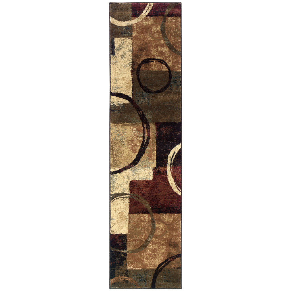 Oriental Weavers Hudson 2544B Multicolor Rectangle Indoor Runner - Elegant Stain Resistant Geometric Rug-