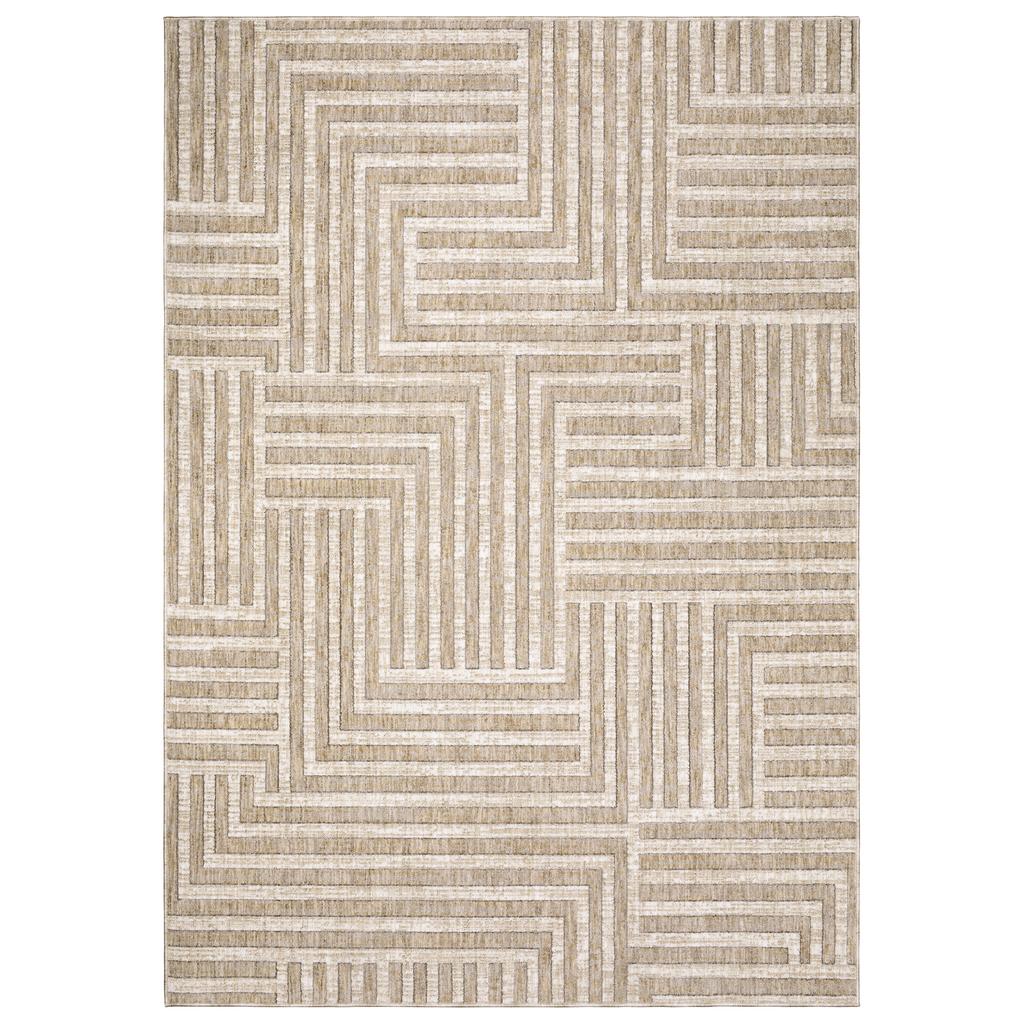 Oriental Weavers Hunter HNT03 Beige Rectangle Indoor Runner Geometric Pattern-