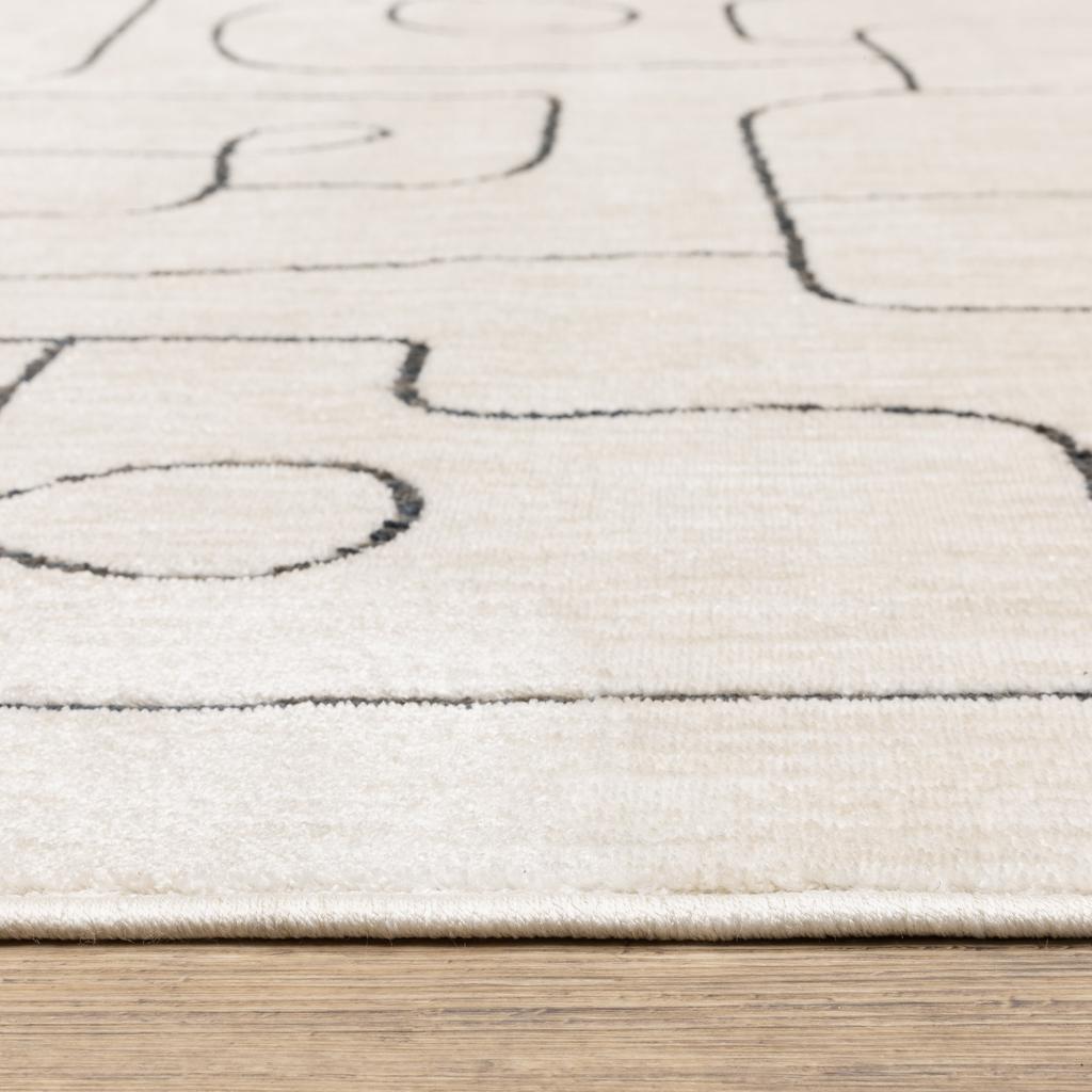 Oriental Weavers Hunter HNT06 Beige Rectangle Indoor Area Rug Abstract Pattern-