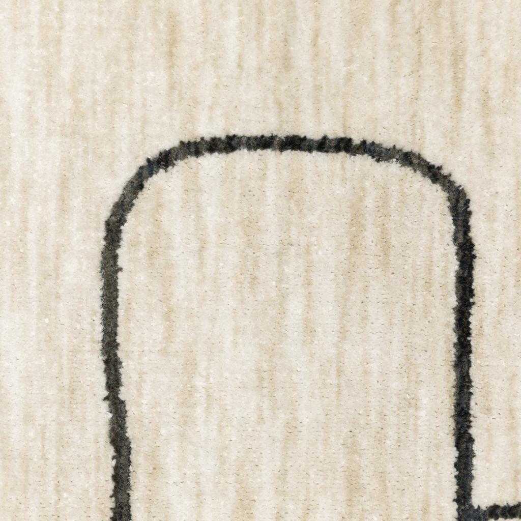 Oriental Weavers Hunter HNT06 Beige Rectangle Indoor Area Rug Abstract Pattern-