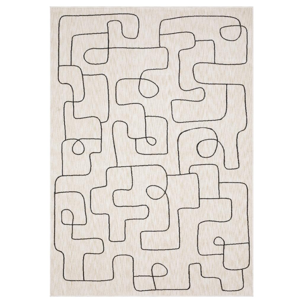 Oriental Weavers Hunter HNT06 Beige Rectangle Indoor Runner Abstract Pattern-