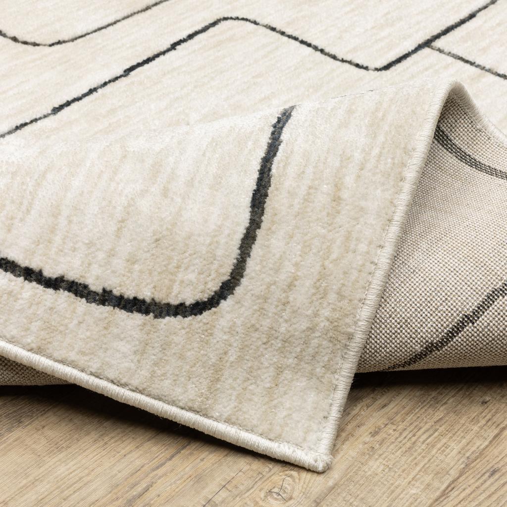 Oriental Weavers Hunter HNT06 Beige Rectangle Indoor Runner Abstract Pattern-