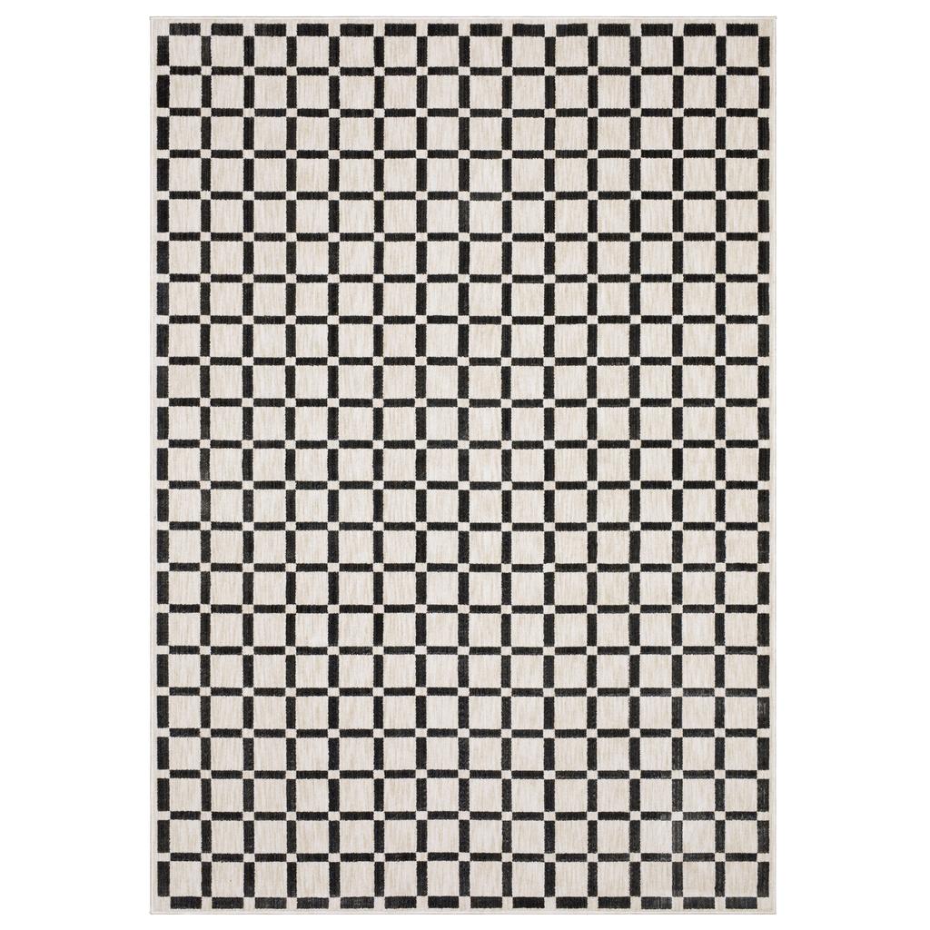 Oriental Weavers Hunter HNT08 Beige Rectangle Indoor Runner Geometric Pattern-