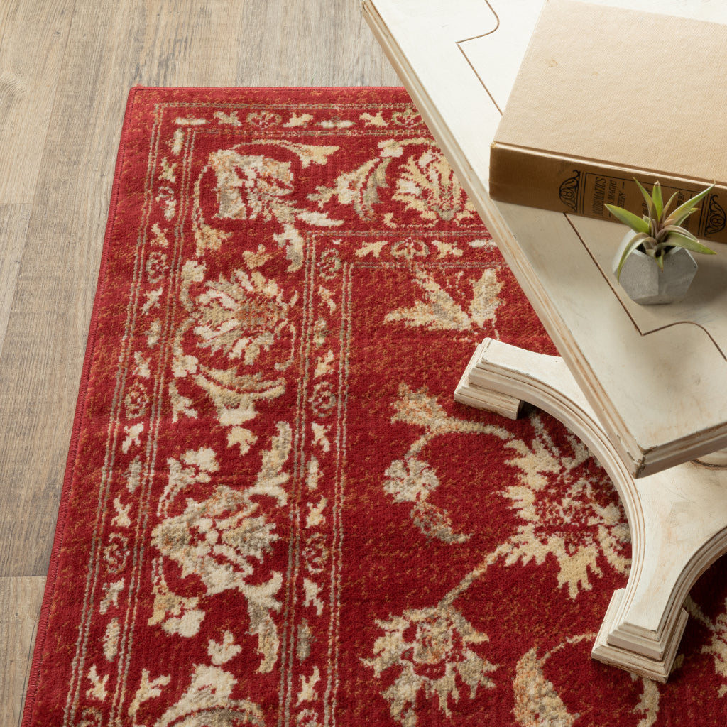 Oriental Weavers Juliette 1331S Red Rectangle Indoor Area Rug - Stain Resistant Vintage Style Rug-