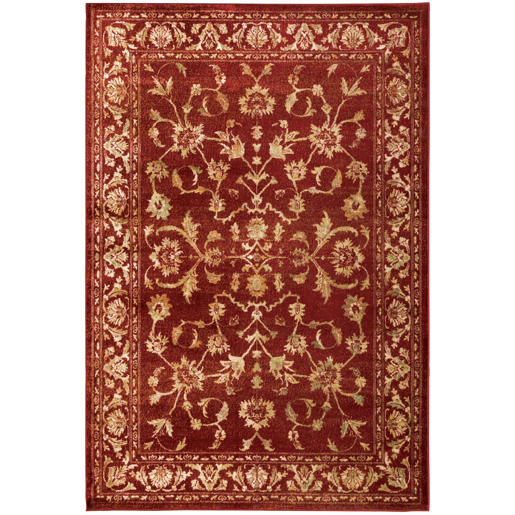 Oriental Weavers Juliette 1331S Red Rectangle Indoor Area Rug - Stain Resistant Vintage Style Rug-