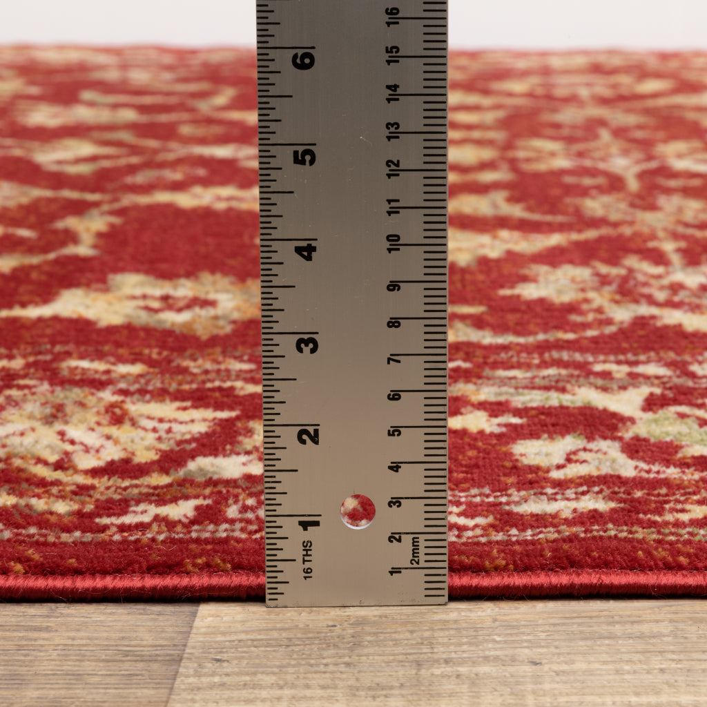 Oriental Weavers Juliette 1331S Red Rectangle Indoor Area Rug - Stain Resistant Vintage Style Rug-