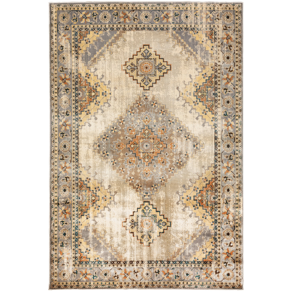 Oriental Weavers Juliette 203W3 Multicolor Rectangle Indoor Area Rug - Stain Resistant Vintage Style Rug-