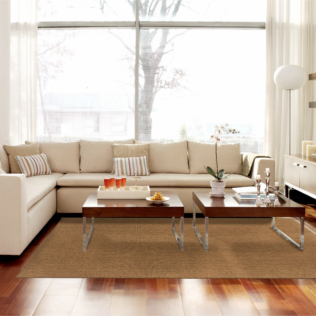 Oriental Weavers Karavia 2061N Tan Rectangle Indoor / Outdoor Area Rug - Stain Resistant Machine Made Patio Rug-