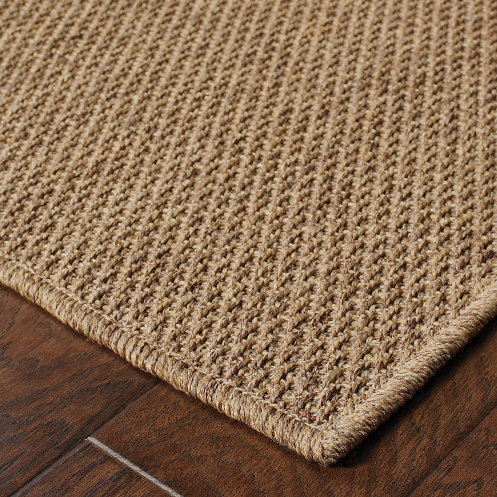 Oriental Weavers Karavia 2061N Tan Rectangle Indoor / Outdoor Runner - Stain Resistant Machine Made Entryway & Hallway Runner-
