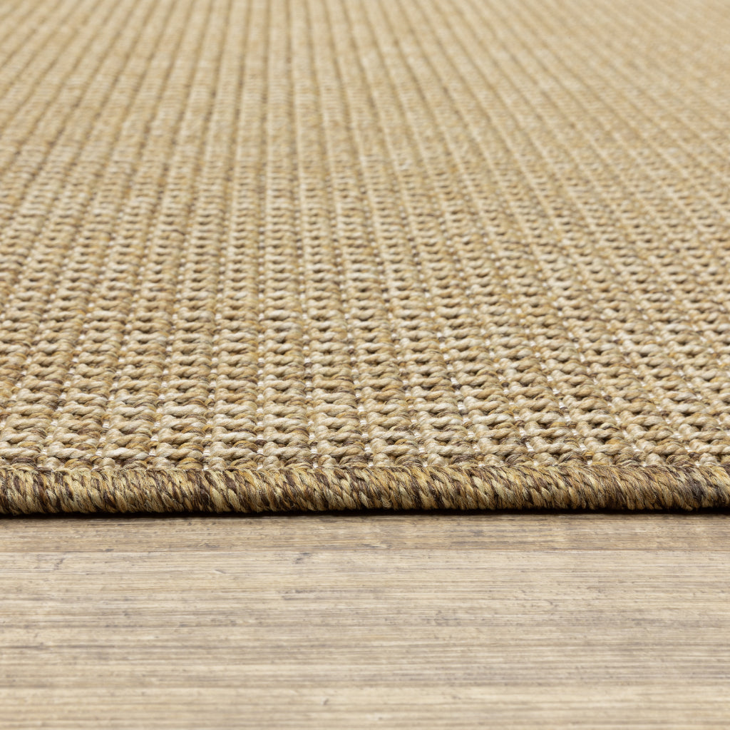 Oriental Weavers Karavia 2067X Sand Round Indoor / Outdoor Area Rug - Stain Resistant Machine Made Rug for Dining & Living Spaces-