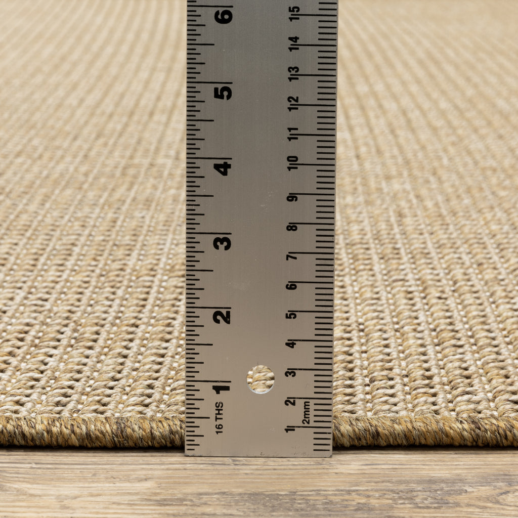 Oriental Weavers Karavia 2067X Sand Round Indoor / Outdoor Area Rug - Stain Resistant Machine Made Rug for Dining & Living Spaces-
