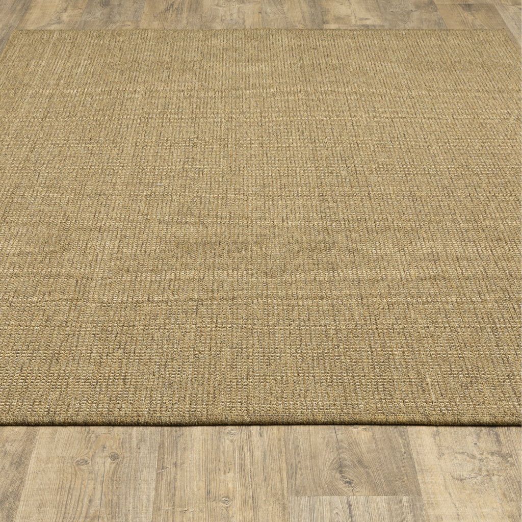 Oriental Weavers Karavia 2068X Tan Rectangle Indoor / Outdoor Area Rug - Stain Resistant Machine Made Patio Rug-