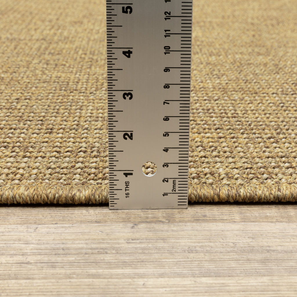 Oriental Weavers Karavia 2068X Tan Round Indoor / Outdoor Area Rug - Stain Resistant Machine Made Rug for Dining & Living Spaces-