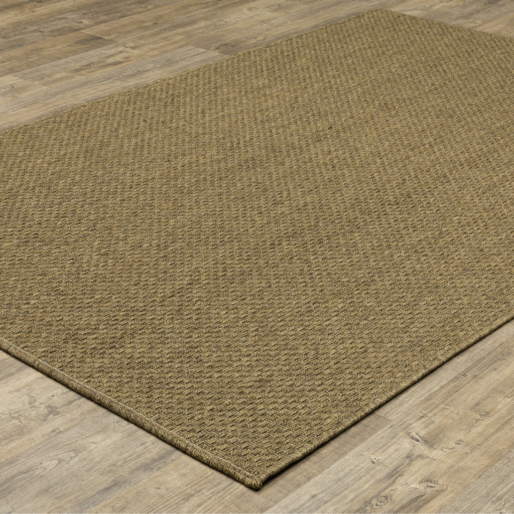 Oriental Weavers Karavia 2160N Tan Rectangle Indoor / Outdoor Area Rug - Stain Resistant Machine Made Patio Rug-