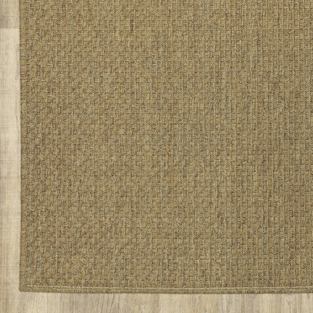 Oriental Weavers Karavia 2160N Tan Rectangle Indoor / Outdoor Runner - Stain Resistant Machine Made Entryway & Hallway Runner-