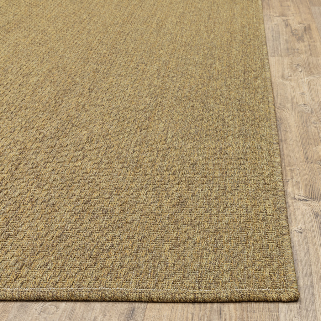 Oriental Weavers Karavia 2160N Tan Rectangle Indoor / Outdoor Runner - Stain Resistant Machine Made Entryway & Hallway Runner-