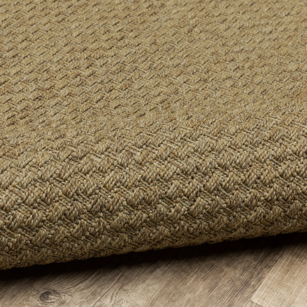 Oriental Weavers Karavia 2160N Tan Rectangle Indoor / Outdoor Runner - Stain Resistant Machine Made Entryway & Hallway Runner-