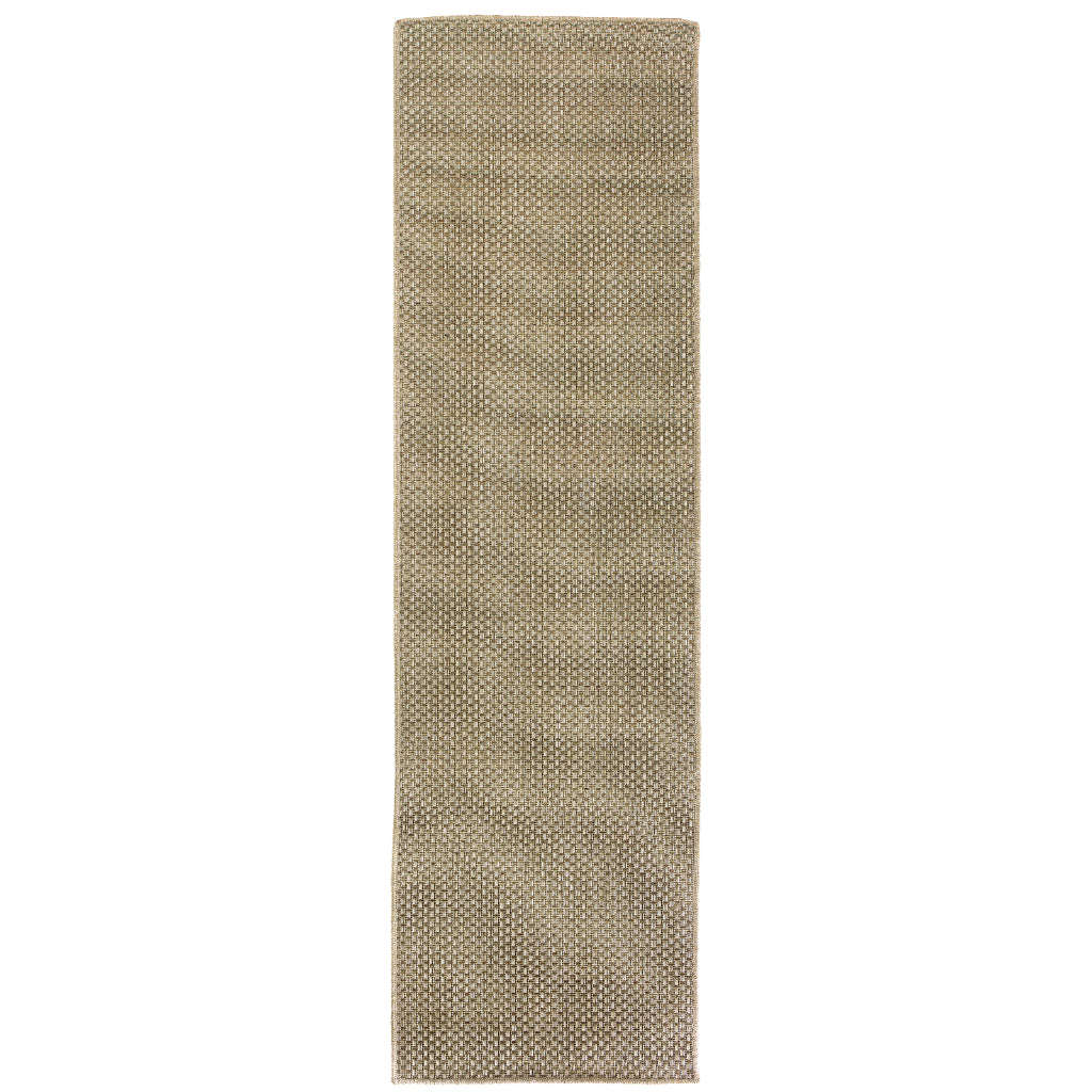 Oriental Weavers Karavia 2160X Sand Rectangle Indoor / Outdoor Runner - Stain Resistant Machine Made Entryway & Hallway Runner-