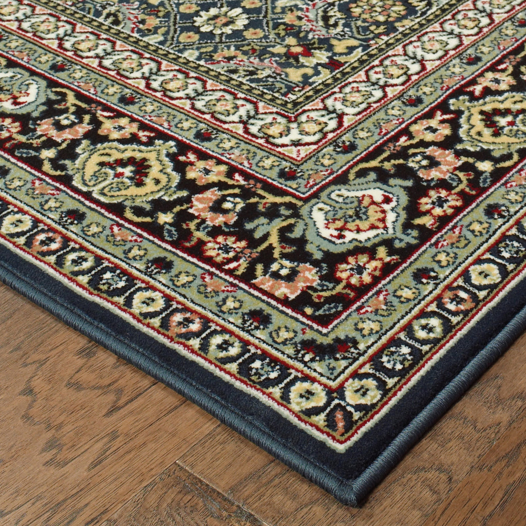 Oriental Weavers Kashan 180L1 Multicolor Rectangle Indoor Area Rug - Luxurious Stain Resistant Persian Style Rug with Floral Design-